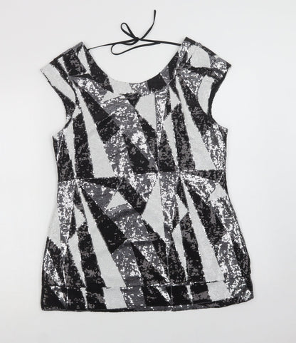 Womens UK Size 14 Julien Macdonald Black Basic Blouse
