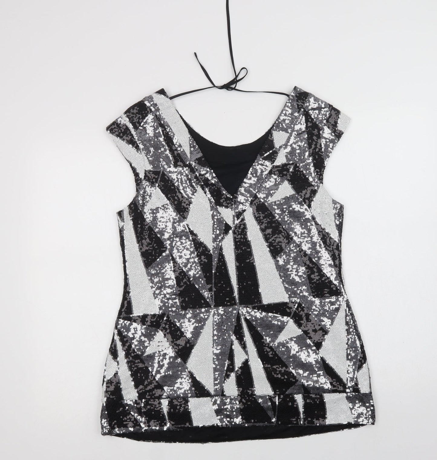 Womens UK Size 14 Julien Macdonald Black Basic Blouse