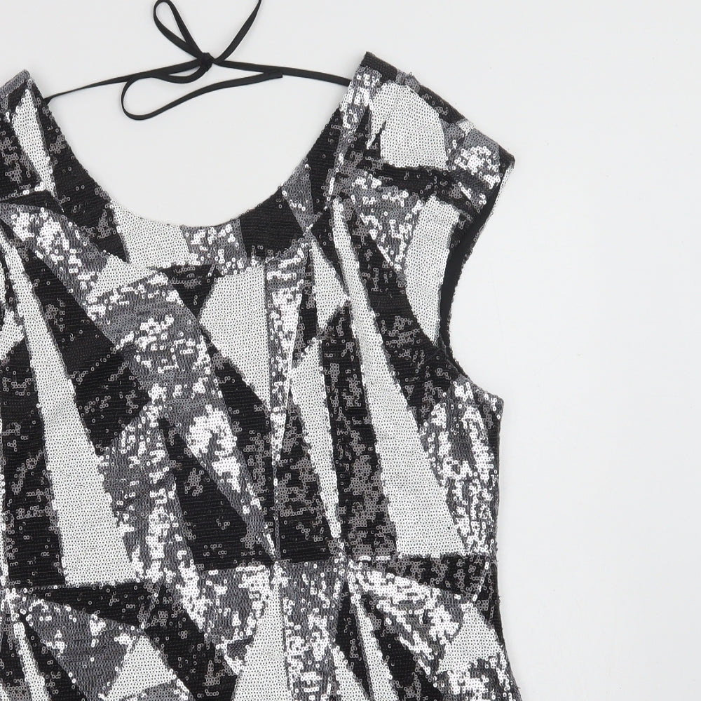 Womens UK Size 14 Julien Macdonald Black Basic Blouse