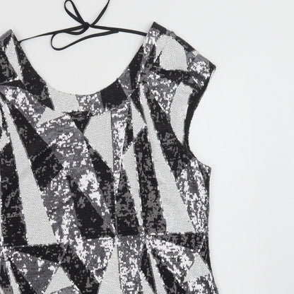 Womens UK Size 14 Julien Macdonald Black Basic Blouse