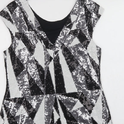 Womens UK Size 14 Julien Macdonald Black Basic Blouse