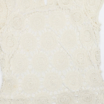 Womens UK Size L Wallis Ivory Basic Blouse