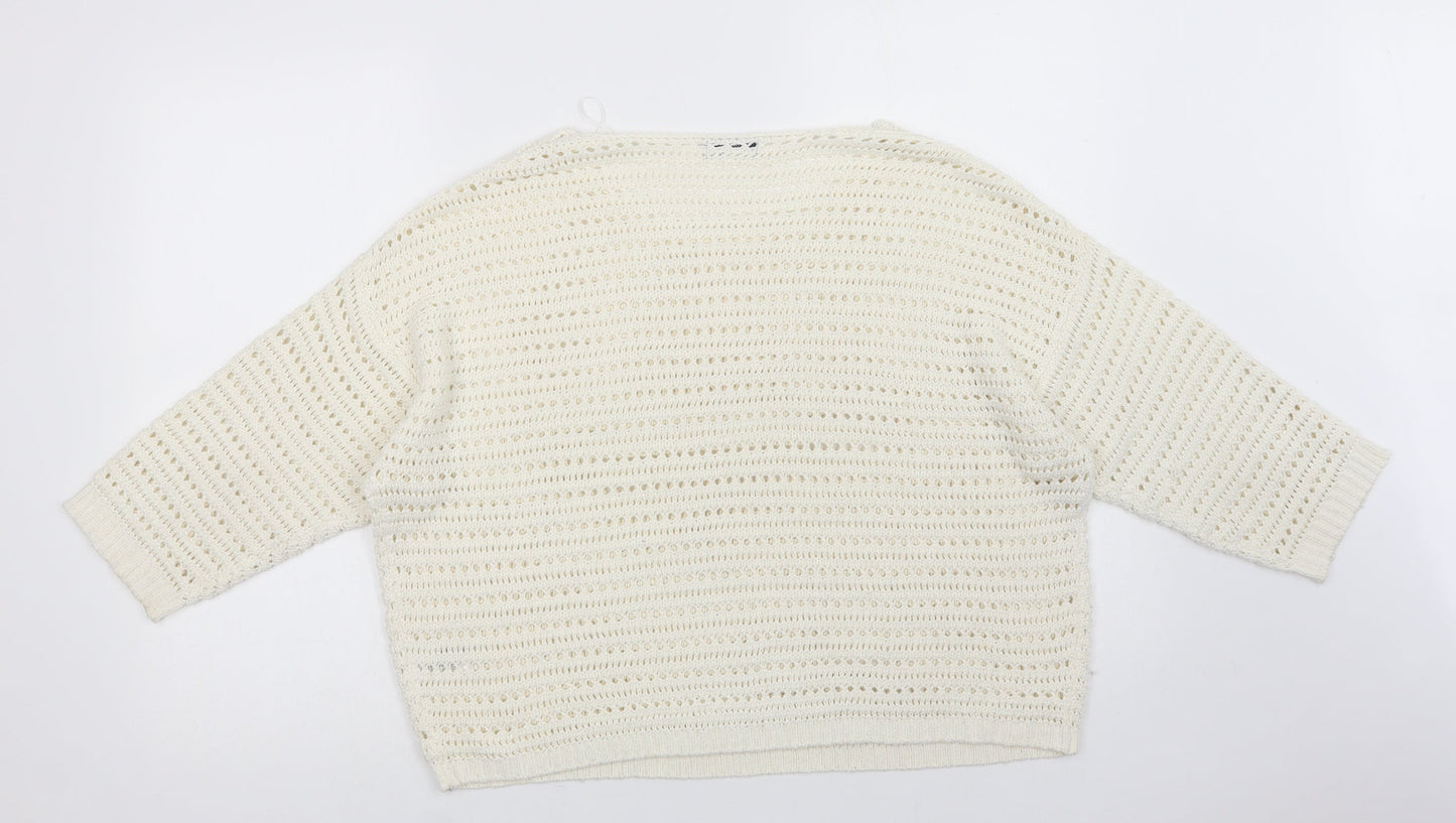 Womens UK Size 16 M & Co Ivory Pullover Jumper