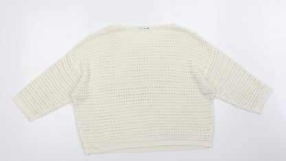 Womens UK Size 16 M & Co Ivory Pullover Jumper