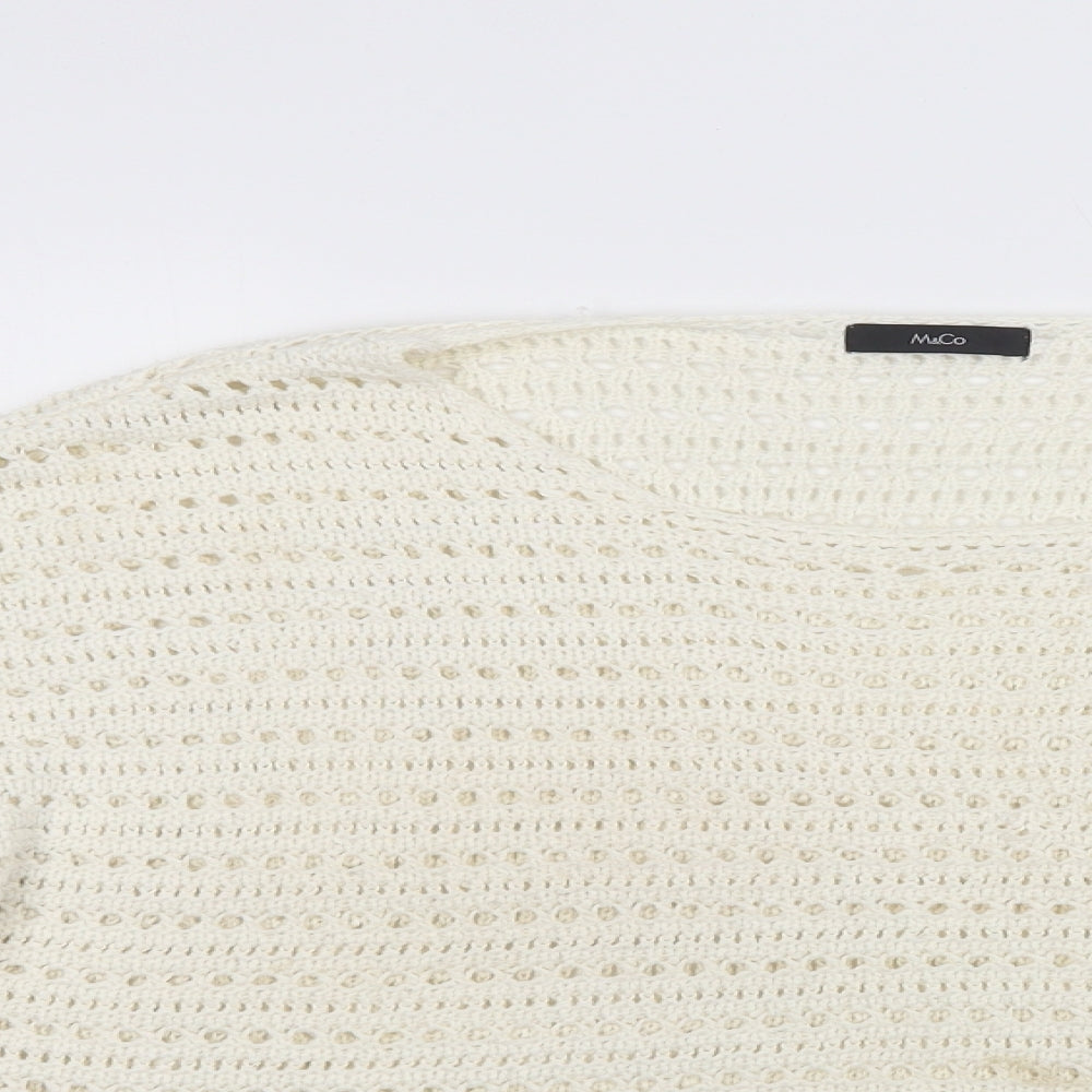 Womens UK Size 16 M & Co Ivory Pullover Jumper