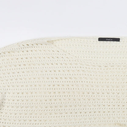 Womens UK Size 16 M & Co Ivory Pullover Jumper