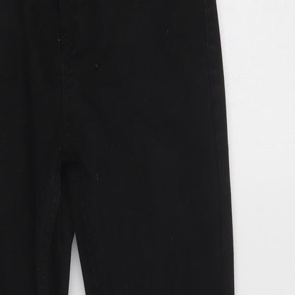 NEXT Girls Black  Cotton Straight Jeans Size 11 Years  Regular Button