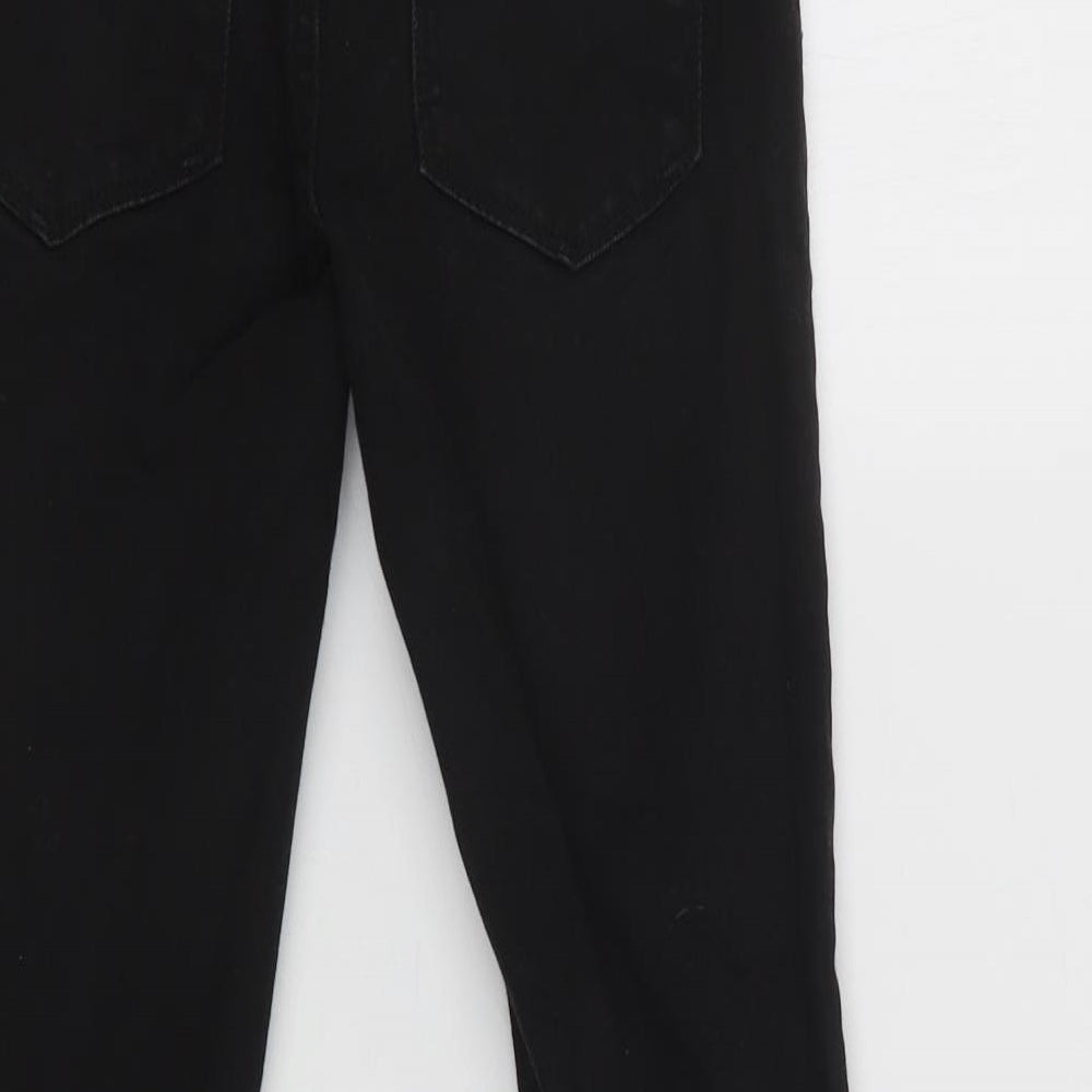 NEXT Girls Black  Cotton Straight Jeans Size 11 Years  Regular Button