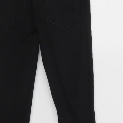 NEXT Girls Black  Cotton Straight Jeans Size 11 Years  Regular Button