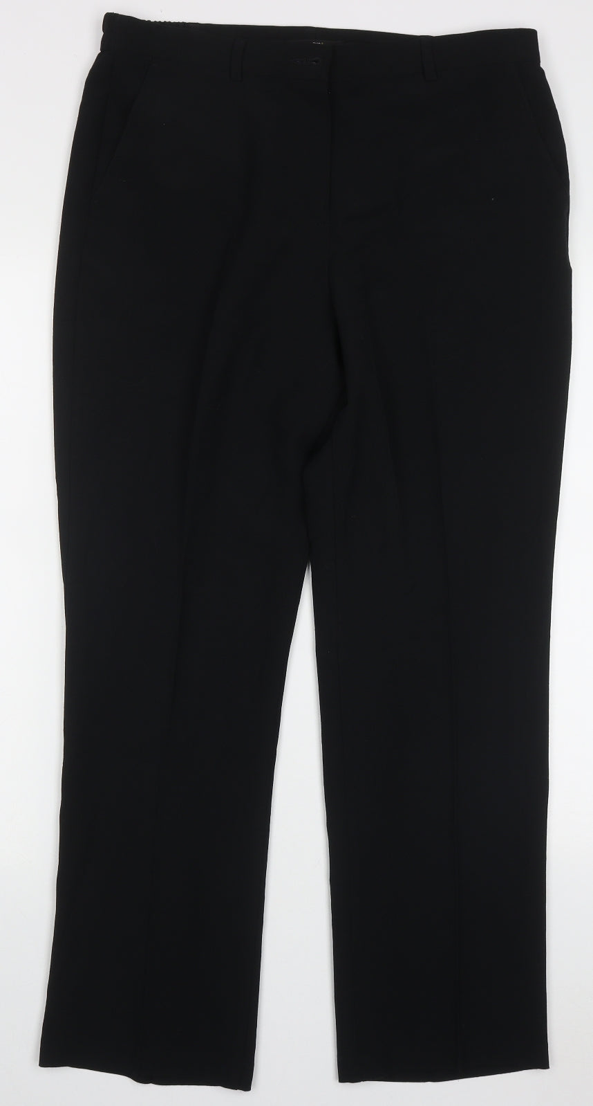 Womens UK Size 14 Marks and Spencer Regular Fit  Black Trousers