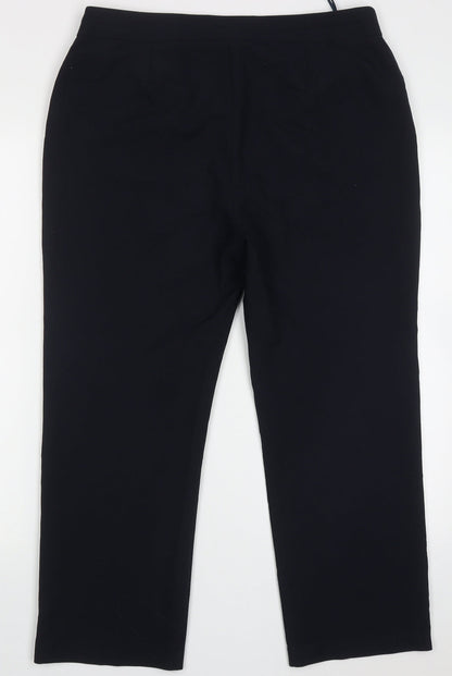 Womens UK Size 12 bonmarch Regular Fit  Blue Trousers