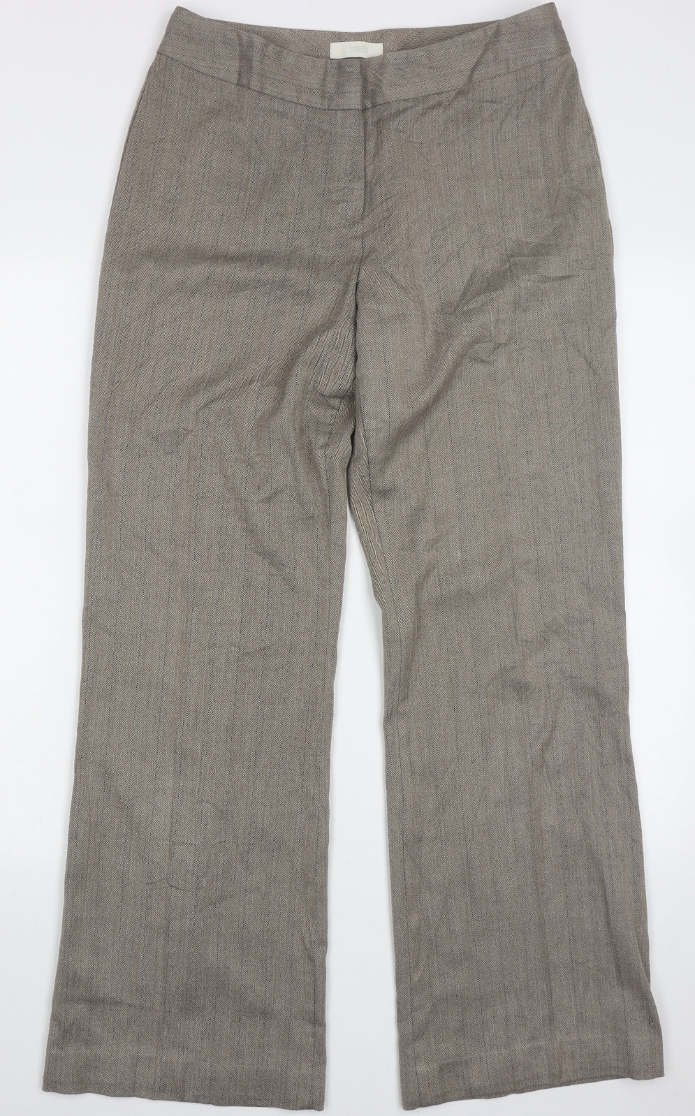 Womens UK Size 12 Marks and Spencer Regular Fit  Brown Trousers