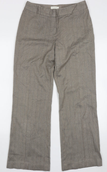 Womens UK Size 12 Marks and Spencer Regular Fit  Brown Trousers