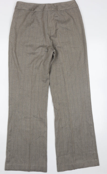 Womens UK Size 12 Marks and Spencer Regular Fit  Brown Trousers
