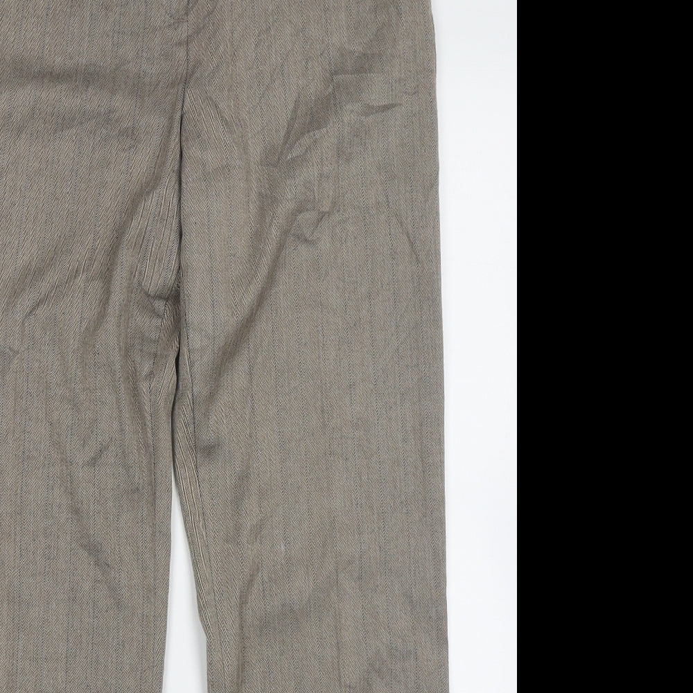 Womens UK Size 12 Marks and Spencer Regular Fit  Brown Trousers