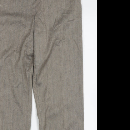 Womens UK Size 12 Marks and Spencer Regular Fit  Brown Trousers