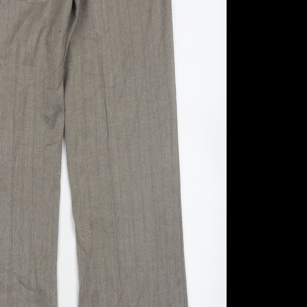 Womens UK Size 12 Marks and Spencer Regular Fit  Brown Trousers