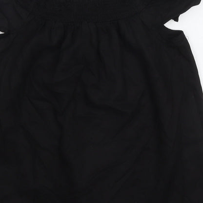 Womens UK Size 8 NEXT Black Basic T-Shirt