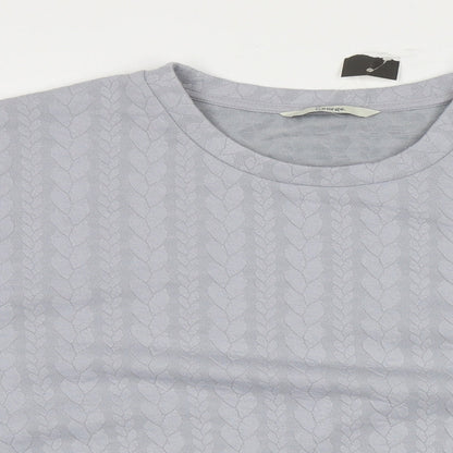 George Womens Grey Crew Neck Geometric Polyester Pullover Jumper Size 18