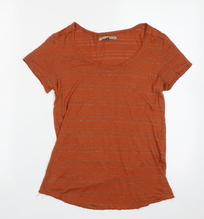 Womens UK Size 10 River Island Orange Basic T-Shirt
