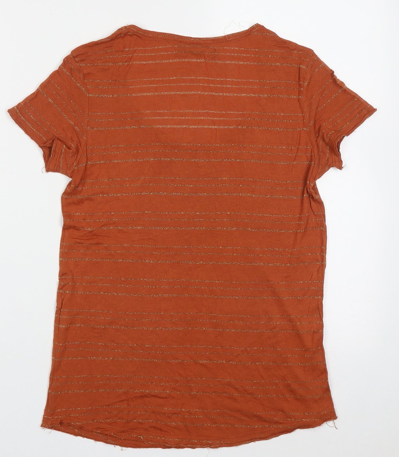 Womens UK Size 10 River Island Orange Basic T-Shirt