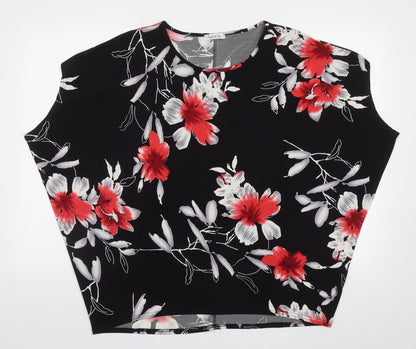Womens UK Size L Styled By Black Basic T-Shirt
