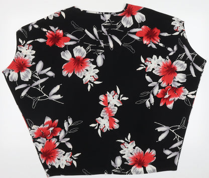 Womens UK Size L Styled By Black Basic T-Shirt