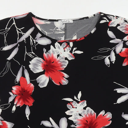 Womens UK Size L Styled By Black Basic T-Shirt