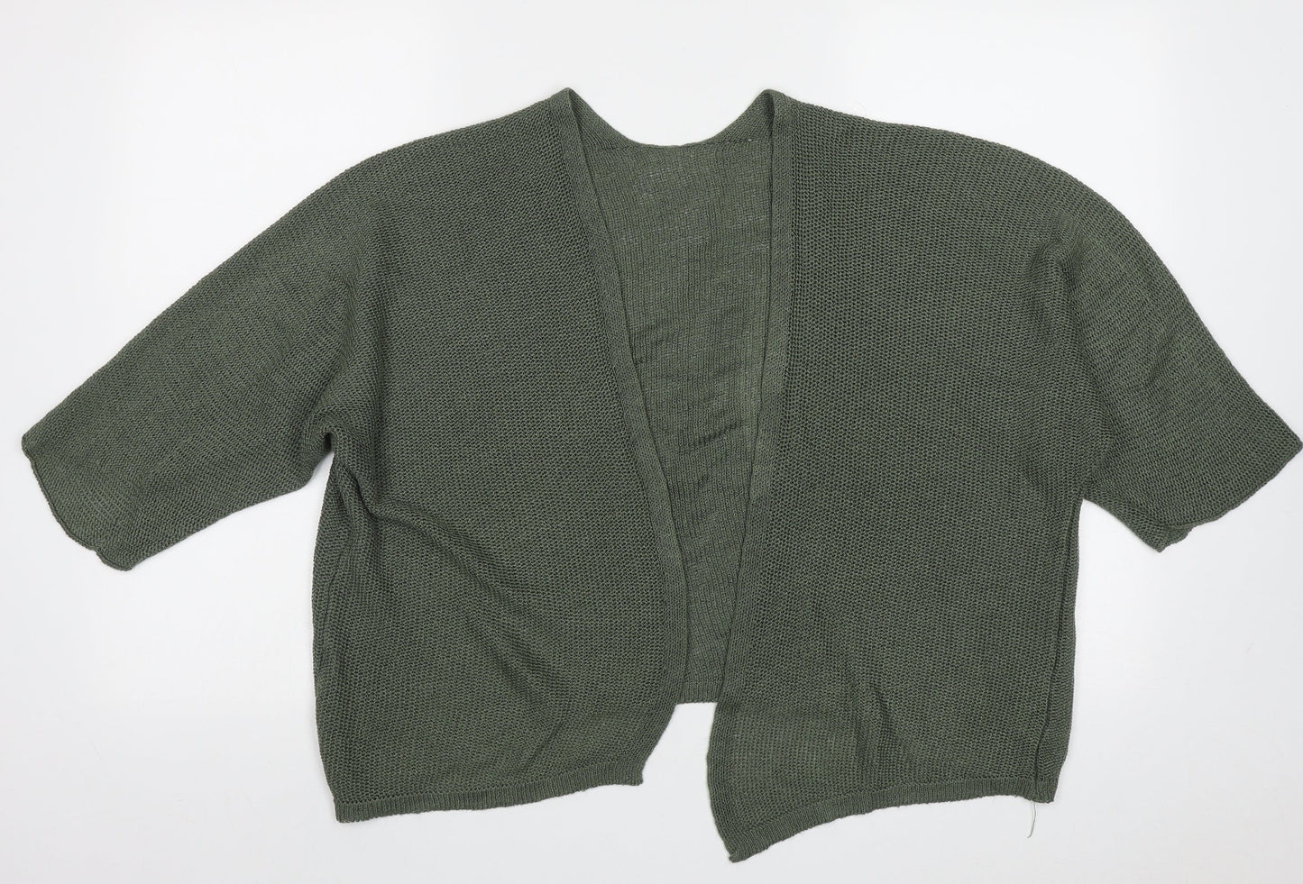 Womens UK Size M Preworn Green Cardigan Jumper