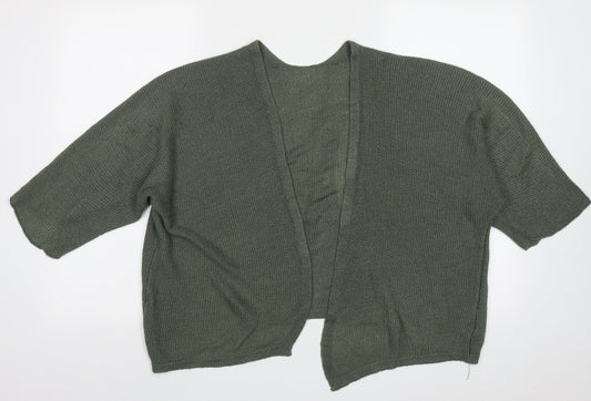 Womens UK Size M Preworn Green Cardigan Jumper