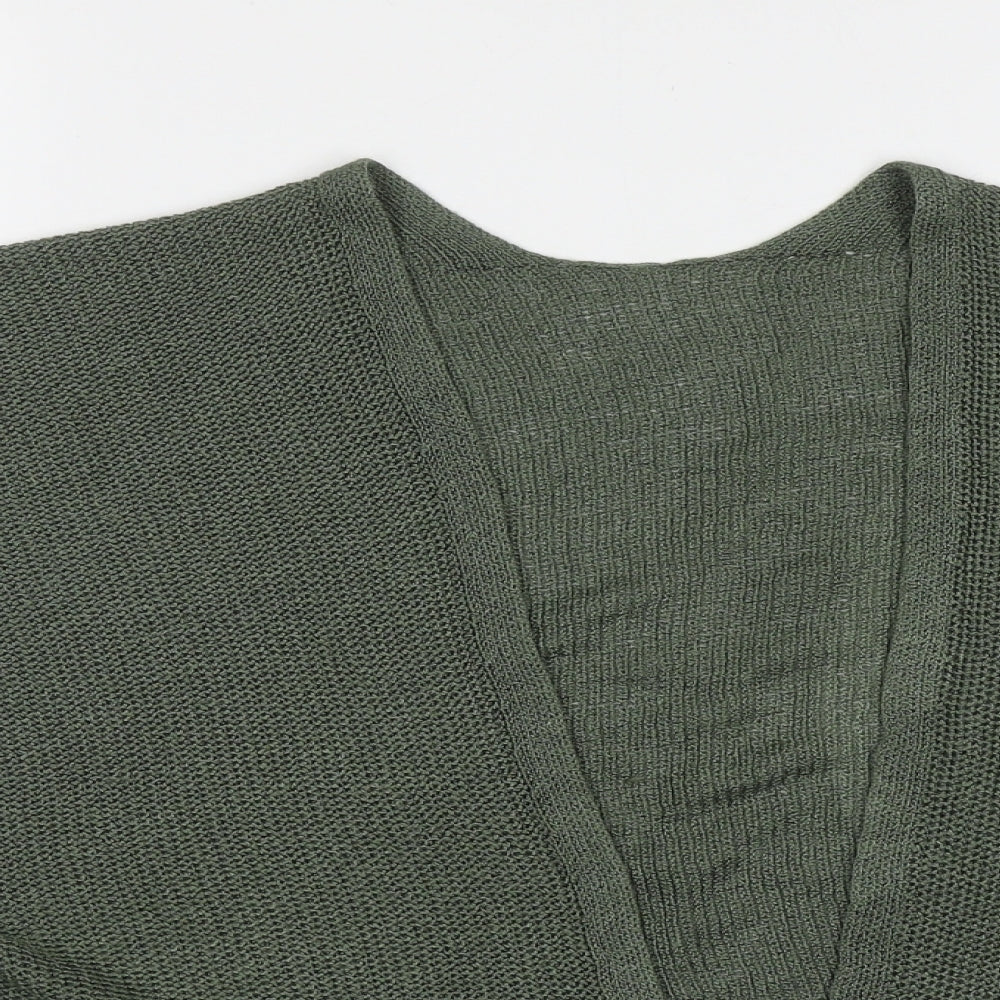 Womens UK Size M Preworn Green Cardigan Jumper
