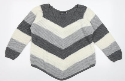 Womens UK Size L Cameo Grey Pullover Jumper