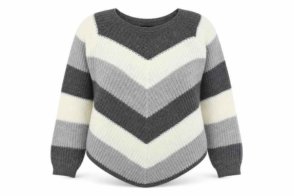 Womens UK Size L Cameo Grey Pullover Jumper