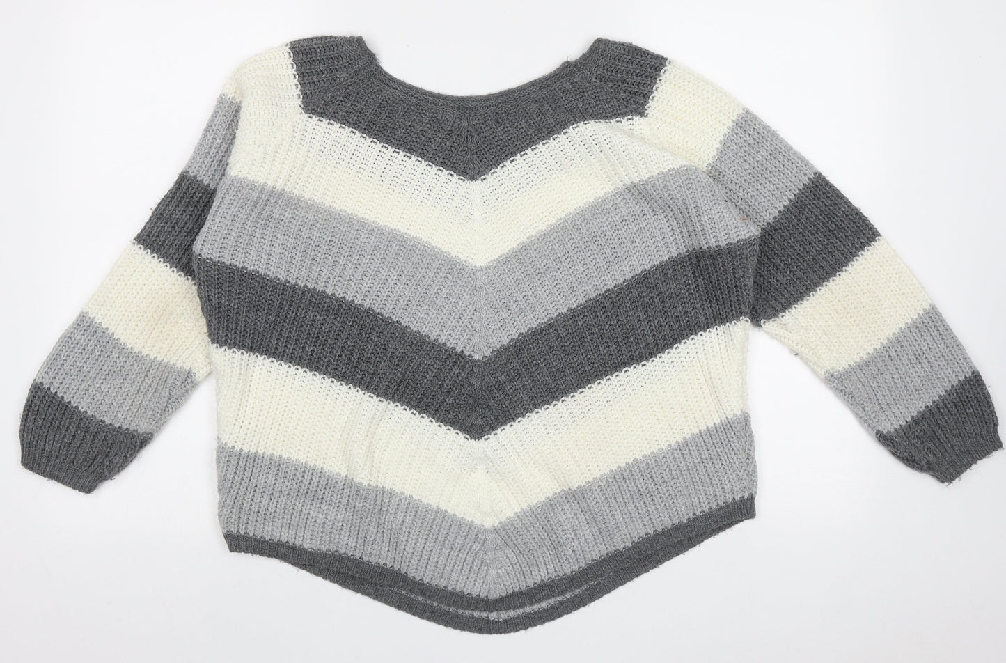 Womens UK Size L Cameo Grey Pullover Jumper