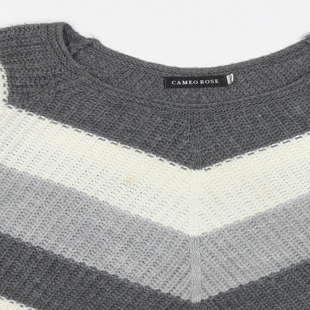 Womens UK Size L Cameo Grey Pullover Jumper