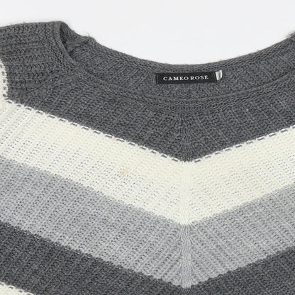 Womens UK Size L Cameo Grey Pullover Jumper