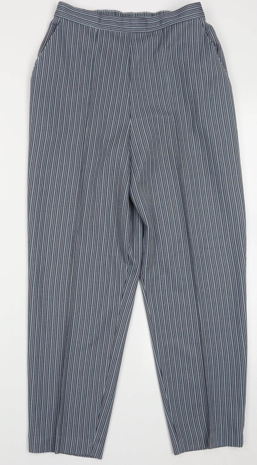 Womens UK Size 14 Marks and Spencer Regular Fit  Blue Trousers