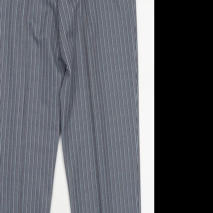 Womens UK Size 14 Marks and Spencer Regular Fit  Blue Trousers