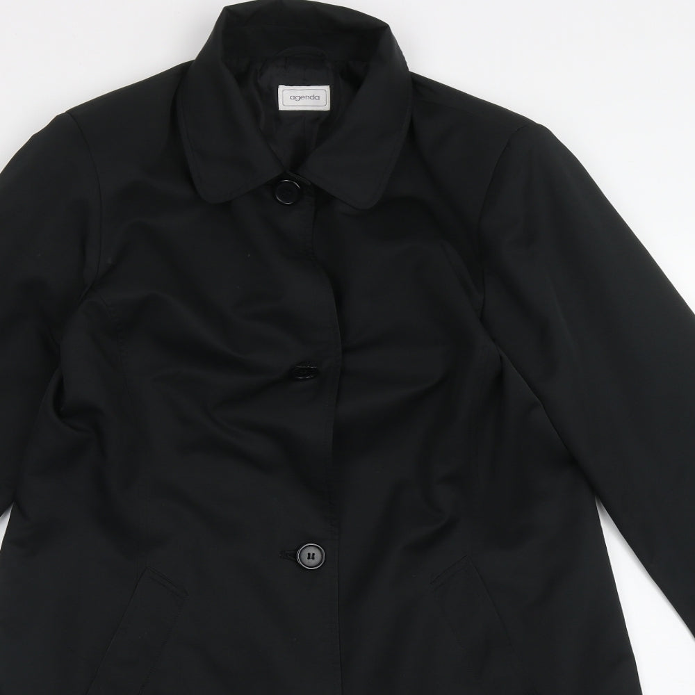 Agenda Womens Black   Jacket  Size 14  Button