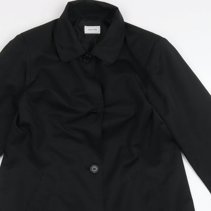 Agenda Womens Black   Jacket  Size 14  Button