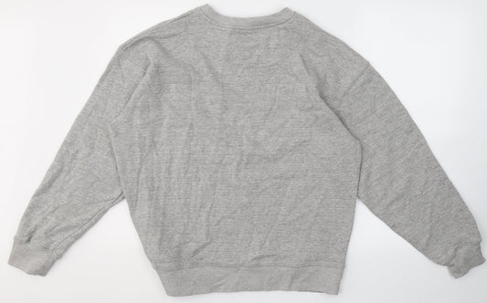 Hutson Harbour Mens Grey Round Neck  Cotton Pullover Jumper Size L