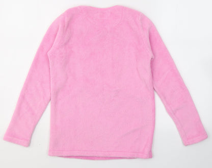 Primark Girls Pink  Polyester Top Pyjama Top Size 11-12 Years   - LLAMA PARTY