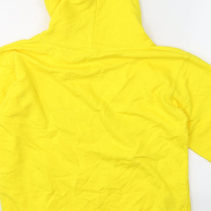 Justhoods Girls Yellow  Cotton Pullover Hoodie Size 12-13 Years   - Loser/Lover