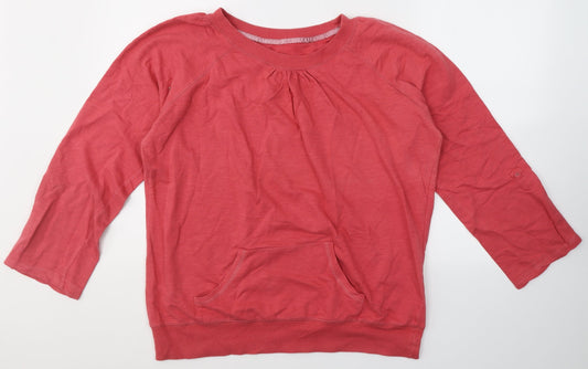 TU Womens Pink Round Neck  Cotton Pullover Jumper Size 18