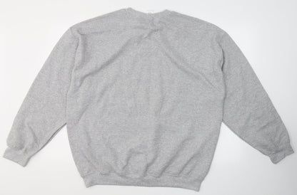 Gildan Mens Green Round Neck  Cotton Pullover Jumper Size XL