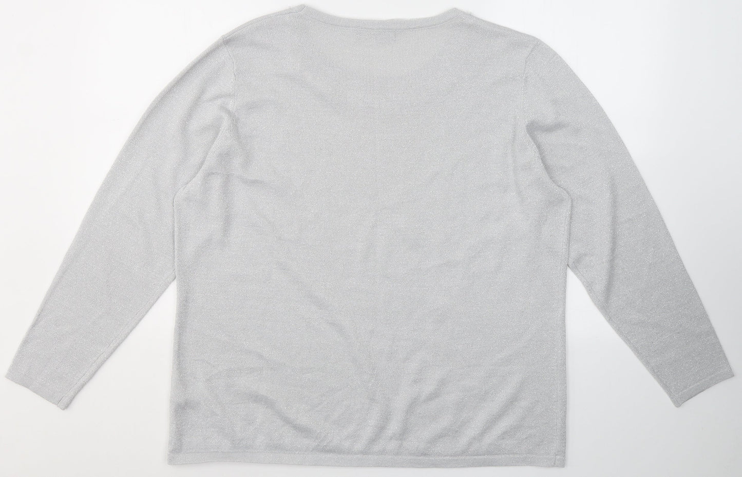 Womens UK Size L BHS Grey Basic Blouse