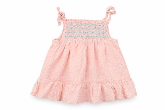 Catherine Malandrino Girls Pink  Cotton A-Line  Size 3-6 Months  Square Neck Pullover