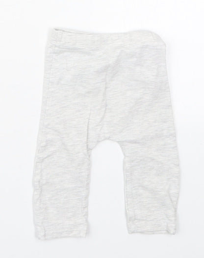 Matalan Girls Grey  Cotton Capri Leggings Size 3-6 Months