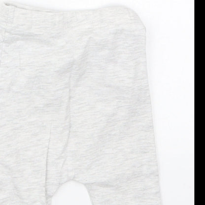 Matalan Girls Grey  Cotton Capri Leggings Size 3-6 Months