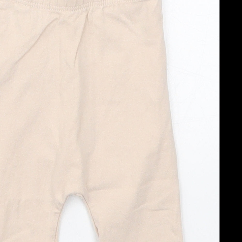 Matalan Girls Beige  Cotton Capri Leggings Size 3-6 Months